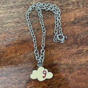 Enamel cloud necklace